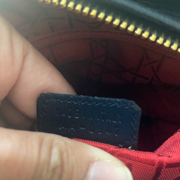 ❤️SOLD❤️Authentic Vintage Lady Dior in Cannage Lambskin leather in Navy w GHW - Picture 12 of 15